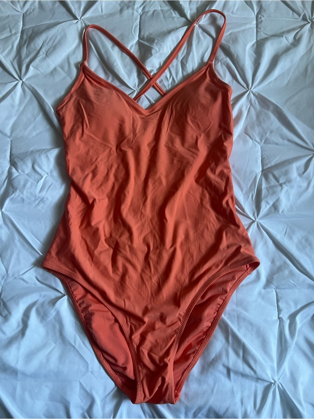 aerie Coral Orange One-Piece Swimsuit